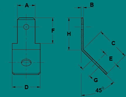 Separador de doble clip para orificio de Ø 4.0 y Ø 4.8
