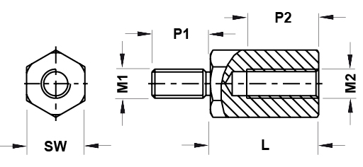 Clip para cableado - 4 cables