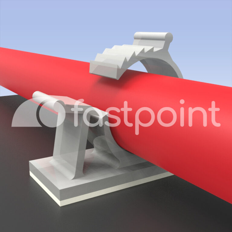 Clip para cable con base adhesiva