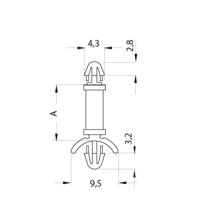 Base clip para bridas