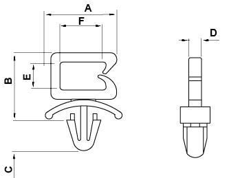 Brida pasante IP67 7,0 - 30,0 mm