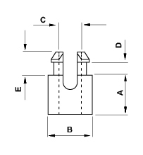Grapa para cables de Ø 3.0
