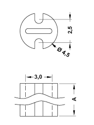 Separador métrico para base apilable