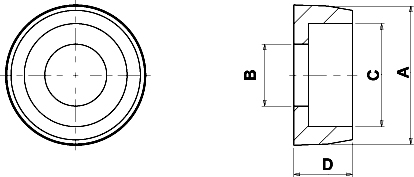 Remache estriado para orificio Ø 4.8