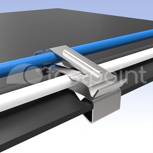 Clip para cables con revestimiento de vinil