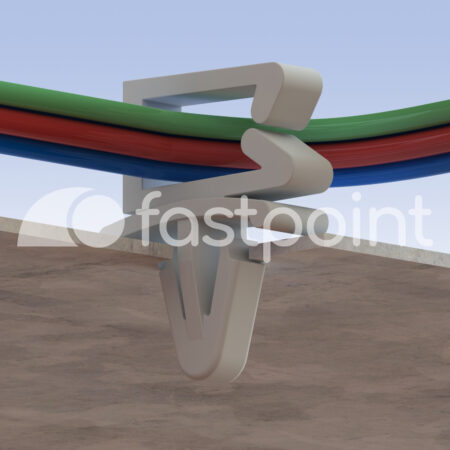 Abrazadera con anclaje de inserción lateral y orificio de ø 4,8 mm