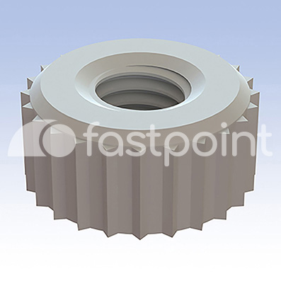 Tuerca moleteada reforzada