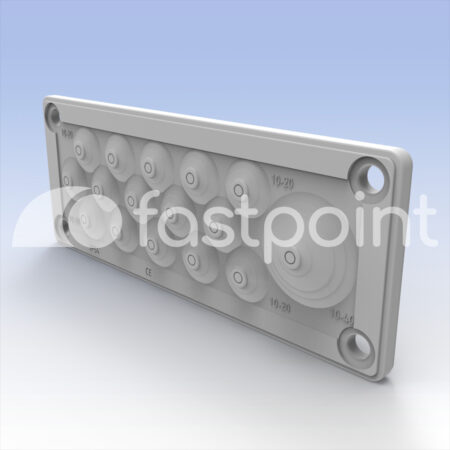 Placa con múltiples pasacables IP 54