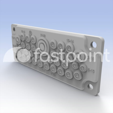 Placa con múltiples pasacables IP65