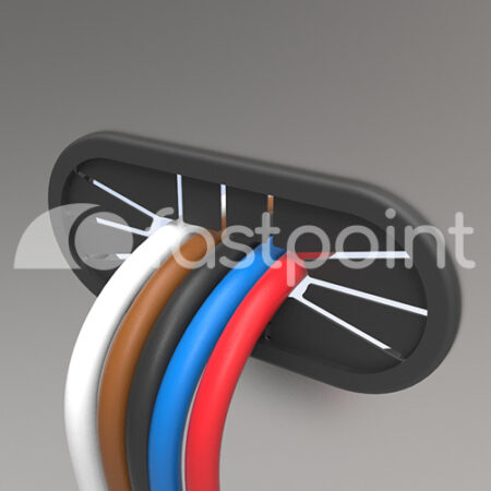 Pasacables ovalado rígido