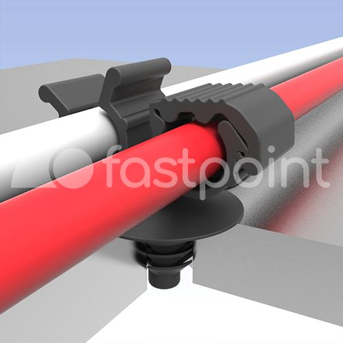 Pasacables de inserción superior con cierre