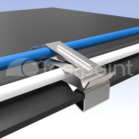 Clip para cables con revestimiento de vinil