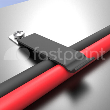 Clip para cables con revestimiento de vinilo