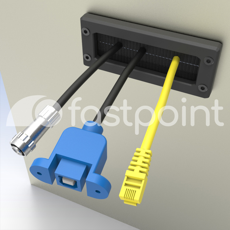 Marco pasacables con cepillo