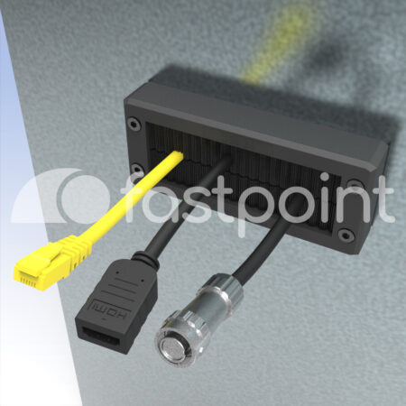 Marco divisible para pasacables de doble cepillo