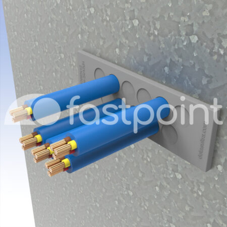 Pasacabl rectangular de doble membrana