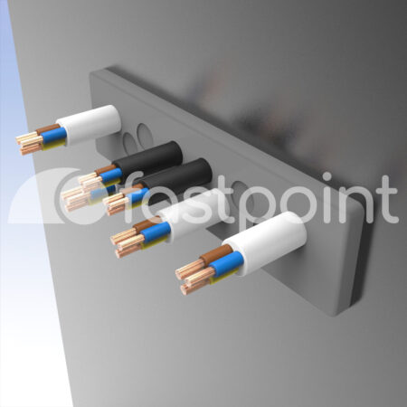 Pasacable rectangular de doble membrana