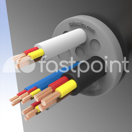 Pasacable circular simple con doble membrana