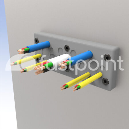 Pasacables con marco grande