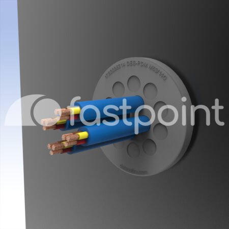 Pasacables con marco interno y rosca metrica