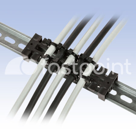 Base fijación cableado para carril din y omega