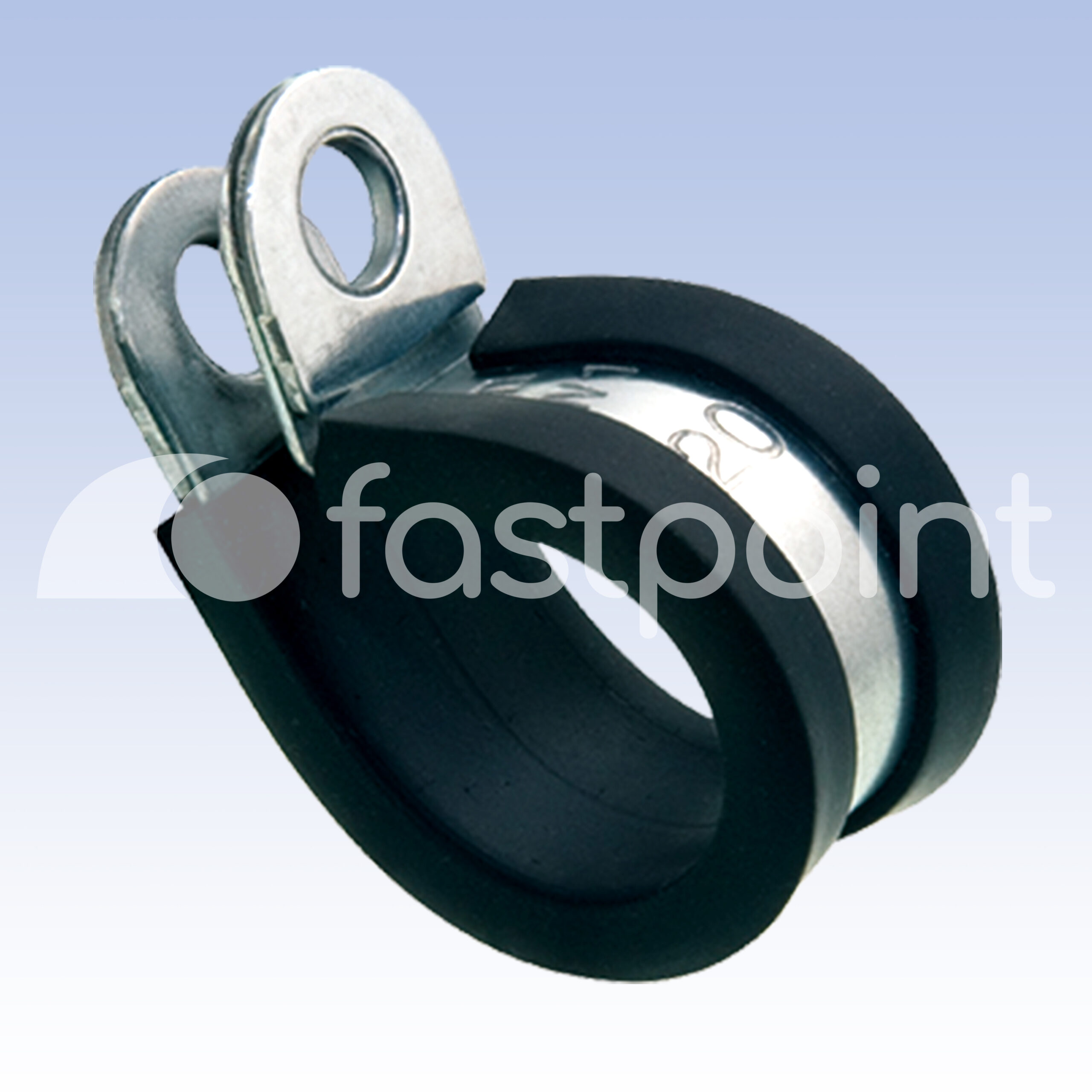 Abrazadera en acero cincado recubierto en epdm