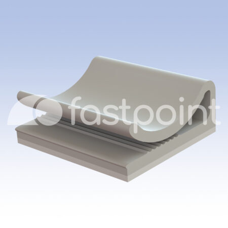 Pasacables adhesivado para cable plano