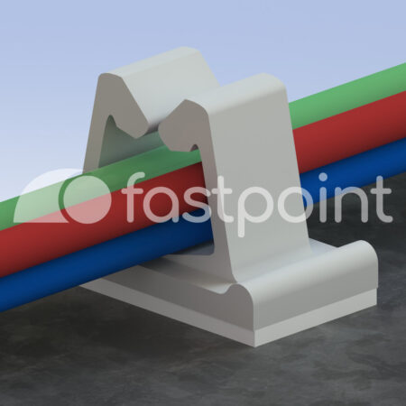 Clips con base adhesiva y entrada superior