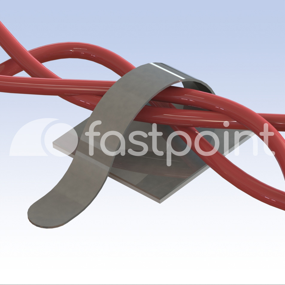 Pasacables adhesivado de aluminio