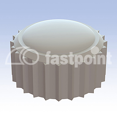 Tuerca moleteada tipo cerrada