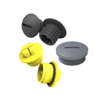 Tapones roscados de plástico