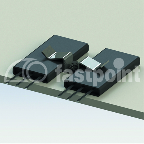 Pinza resorte para transistor